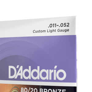 D'addario EJ13 80/20 (.11-.52) Acoustic Custom Light