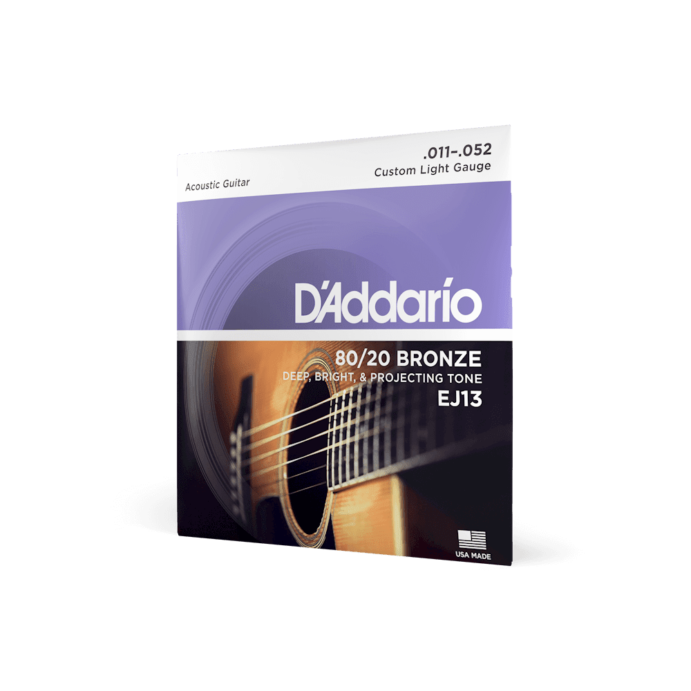 D'addario EJ13 80/20 (.11-.52) Acoustic Custom Light - Image 4