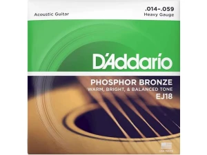 D'addario EJ18 Phosphor Bronze (.14 - .59) Acoustic Heavy