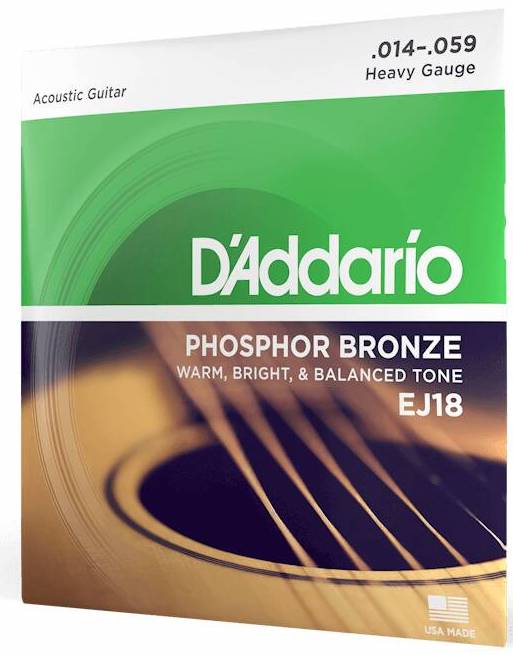 D'addario EJ18 Phosphor Bronze (.14 - .59) Acoustic Heavy - Image 4