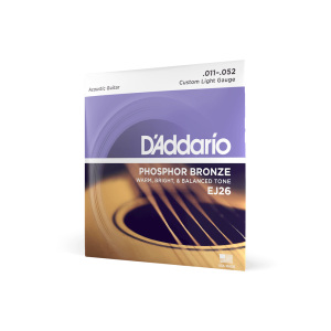 D'addario EJ26 Phosphor Bronze (.11-.52) Acoustic Custom Light