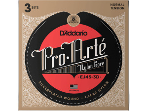 D'addario EJ45-3D Pro-Arte Nylon 3-Pack - Normal Tension