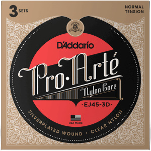 D'addario EJ45-3D Pro-Arte Nylon 3-Pack - Normal Tension
