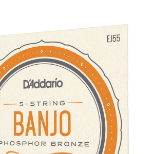 D'addario EJ55 PB Loop-End (.10-.23) 5-String Banjo