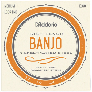 D'addario EJ63I Irish Tenor (.12-.36) 4-String Banjo