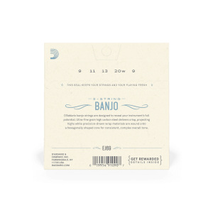 D'addario EJ69 PB Loop End (.09-.20) Light 5-String Banjo