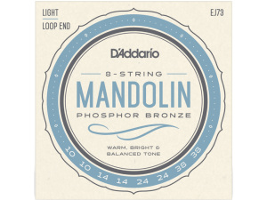 D'addario EJ73 PB Mandolin (.10-.38) Light - Loop End