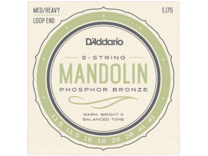 D'addario EJ75 PB Mandolin (.11.5-.41) Medium/Light - Loop End