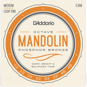 D'addario EJ80 PB Ocatve Mandolin (.12-.46) Loop End