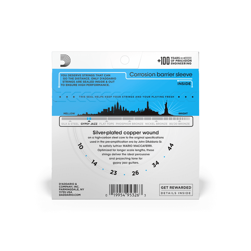 D'addario EJ83L (.10-.44) Gypsy Jazz - Image 4