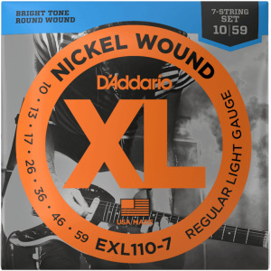 D'addario EXL110-7 Nickel 7 String (.10-59) Regular Light
