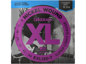 D'addario EXL120-7 Nickel 7 String (.09-.54) Regular Light