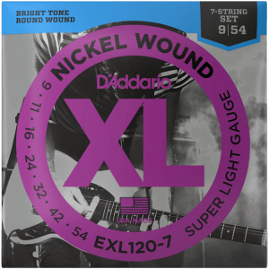 D'addario EXL120-7 Nickel 7 String (.09-.54) Regular Light