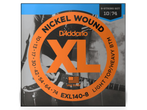 D'addario EXL140-8 Nickel 8 String (.10-74) Light Top Heavy Bottom