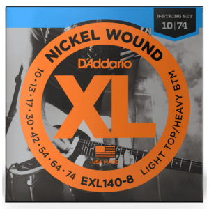D'addario EXL140-8 Nickel 8 String (.10-74) Light Top Heavy Bottom