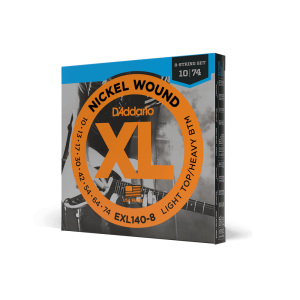 D'addario EXL140-8 Nickel 8 String (.10-74) Light Top Heavy Bottom