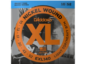 D'addario EXL140 Nickel (.10-.52) Light Top/Heavy Bottom