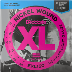 D'addario EXL150 10-46 Regular Light 12-String Electric Guitar Strings