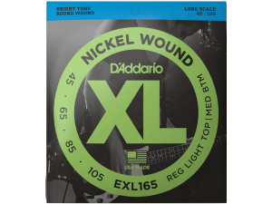 D'addario EXL165 Nickel (.45-.105) Custom Light - Long Scale