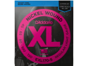 D'addario EXL170-5 Nickel (.45-.130) 5-String/Long Scale