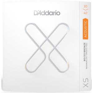 D'addario XS 10-47 Extra Light 80/20 Bronze Coated Acoustic Guitar Strings