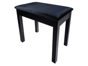 Prelude Piano Stool w/Storage - Polished Black