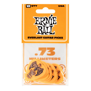 Ernie Ball 73mm Orange Everlast Picks - Pack of 12
