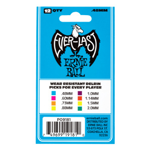 Ernie Ball 48mm Blue Everlast Picks - Pack of 12