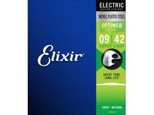Elixir Super Light (.009-.42) Nickel Plated Steel w/OPTIWEB Coating