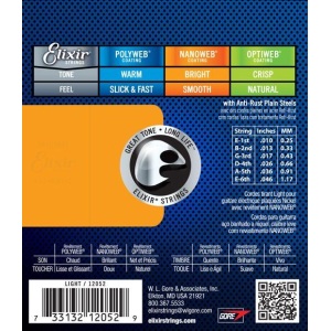 Elixir Electric Super Light (.009-.42) Nickel Plated Steel w/NANOWEB Coating