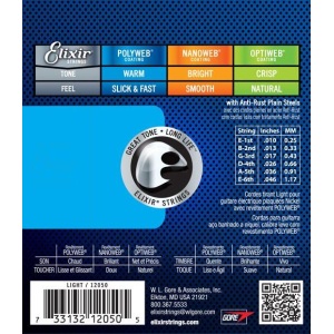 Elixir Electric Super Light (.009-.42) Nickel Plated Steel w/POLYWEB Coating