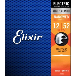 Elixir Electric Heavy (.12-.52) Nickel Plated Steel w/NANOWEB Coating