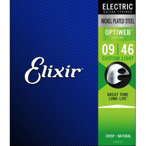 Elixir Custom Light (.009-.46) Nickel Plated Steel w/OPTIWEB Coating
