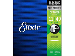 Elixir Electric Medium (.11-.49) Nickel Plated Steel w/OPTIWEB Coating