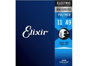 Elixir Electric Medium (.11-.49) Nickel Plated Steel w/POLYWEB Coating