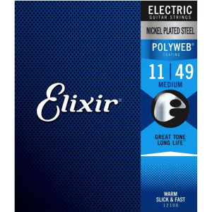 Elixir Electric Medium (.11-.49) Nickel Plated Steel w/POLYWEB Coating