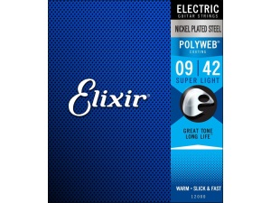 Elixir Electric Super Light (.009-.42) Nickel Plated Steel w/POLYWEB Coating