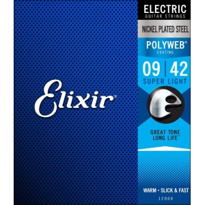 Elixir Electric Super Light (.009-.42) Nickel Plated Steel w/POLYWEB Coating
