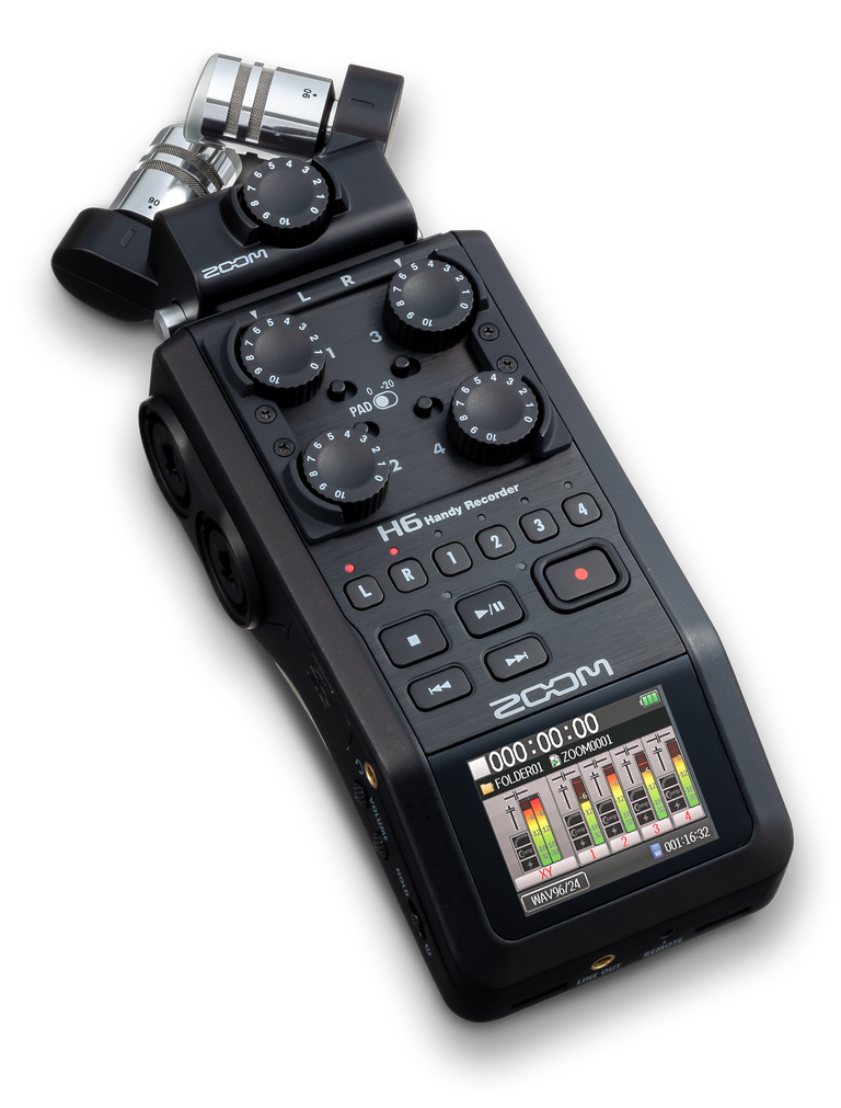 ZOOM H6 Black Handheld Audio Recorder