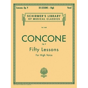 Concone: Fifty Lessons for High Voice Op. 9 (Voice and Piano Accompaniment)