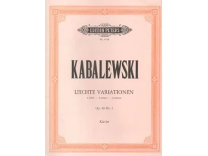 Kabalevsky / Kabalewski - Leichte Variationen / Easy Variations in A minor Op. 40, No. 2 for Piano.