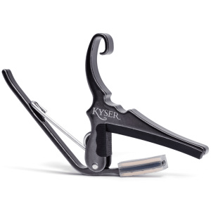 Kyser Quick-Change Acoustic Capo - 6 String - Black Chrome