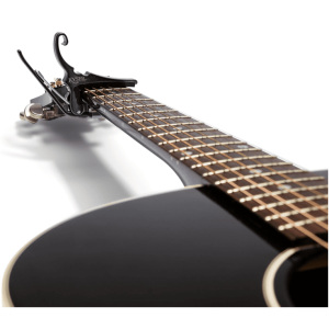 Kyser Quick-Change Acoustic Capo - 6 String - Black Chrome
