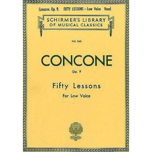Concone: Fifty Lessons for Low Voice Op. 9 (Voice & Piano Accompaniment)