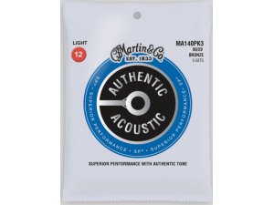 Martin 3-Pack Authentic Acoustic SP Light .12-.54 - 80/20 Bronze