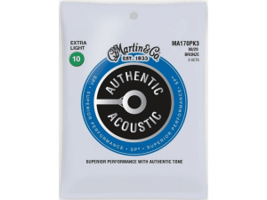 Martin 3-Pack Authentic Acoustic SP Extra Light .10 - .47 80/20 Bronze
