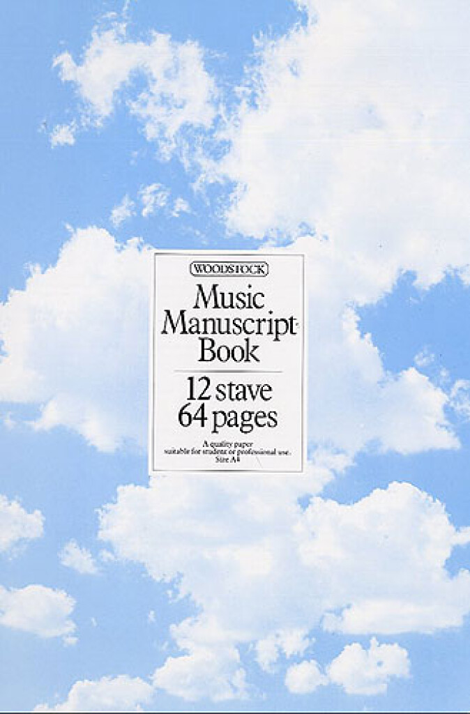 Music Manuscript Book 12 Stave 64 Pages