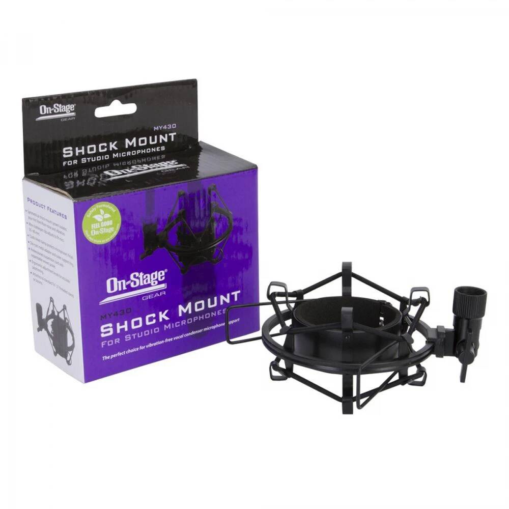 On-Stage MY430 Studio Microphone Shock Mount - 55-60mm ø Mics - Image 2