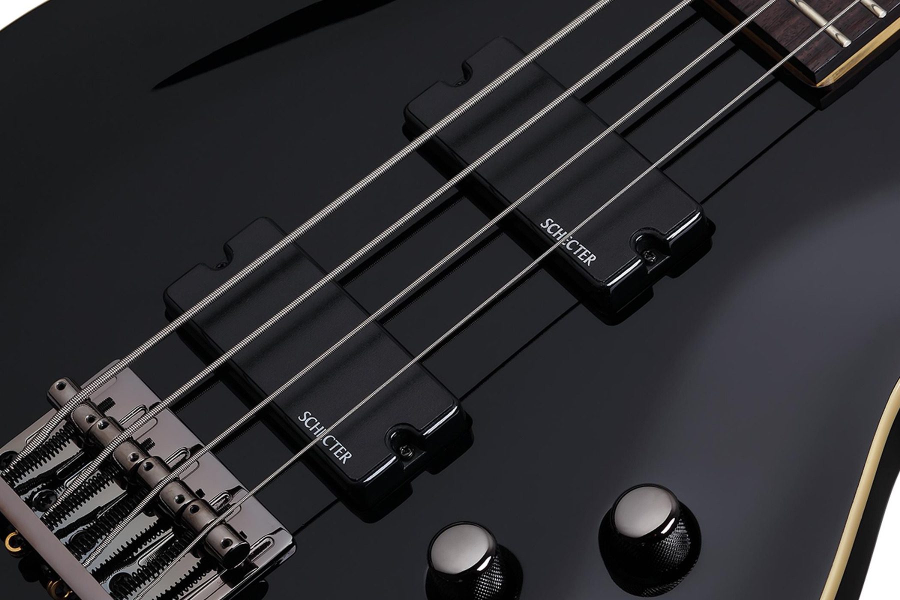 Schecter Omen-4 - Gloss Black - Image 4