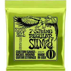 Ernie Ball Regular Slinky 7-String Nickel Wound Electric Guitar Strings - 10-56